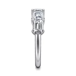 Gabriel & Co. Berta - 14K White Gold Emerald Cut Diamond Anniversary Band - 2 ct