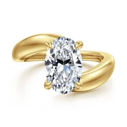 Online Gabriel & Co. Bettie - 14K Yellow Gold Bypass Oval Diamond Engagement Ring