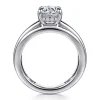 Gabriel & Co. Bexley - 14K White Gold Oval Diamond Engagement Ring