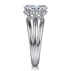 Gabriel & Co. Bexley - 14K White Gold Oval Diamond Engagement Ring