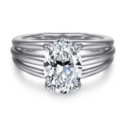 Gabriel & Co. Bexley - 14K White Gold Oval Diamond Engagement Ring