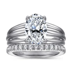 Gabriel & Co. Bexley - 14K White Gold Oval Diamond Engagement Ring