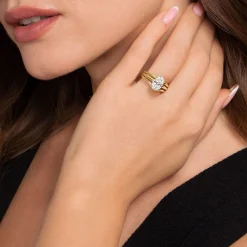 Best Gabriel & Co. Bexley - 14K Yellow Gold Split Shank Oval Diamond Engagement Ring