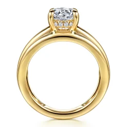 Best Gabriel & Co. Bexley - 14K Yellow Gold Split Shank Oval Diamond Engagement Ring
