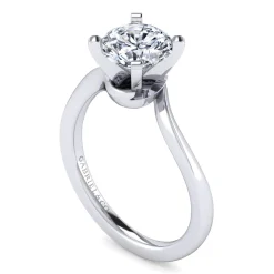 Gabriel & Co. Blair - 14K White Gold Bypass Round Diamond Engagement Ring
