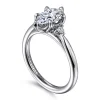 Sale Gabriel & Co. Blaise - 14K White Gold Pear Shape Three Stone Diamond Engagement Ring