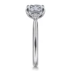 Hot Gabriel & Co. Blaise - 14K White Gold Princess Cut Three Stone Diamond Engagement Ring