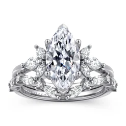 Gabriel & Co. Bleine - 14K White Gold Marquise Shape Diamond Engagement Ring