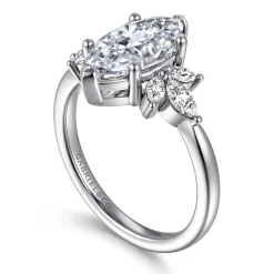 Gabriel & Co. Bleine - 14K White Gold Marquise Shape Diamond Engagement Ring