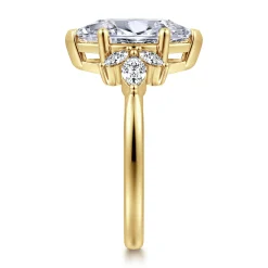 Best Gabriel & Co. Bleine - 14K Yellow Gold Marquise Shape Diamond Engagement Ring