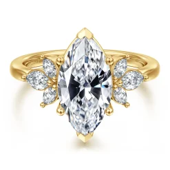Discount Gabriel & Co. Bleine - 14K Yellow Gold Marquise Shape Diamond Engagement Ring