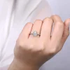 Discount Gabriel & Co. Blossom - 14K White Gold Pear Shape Halo Diamond Engagement Ring