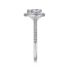 Outlet Gabriel & Co. Blossom - 14K White Gold Pear Shape Halo Diamond Engagement Ring