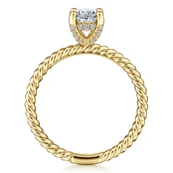 Sale Gabriel & Co. Bobbi - 14K Yellow Gold Oval Diamond Engagement Ring