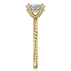 Sale Gabriel & Co. Bobbi - 14K Yellow Gold Oval Diamond Engagement Ring
