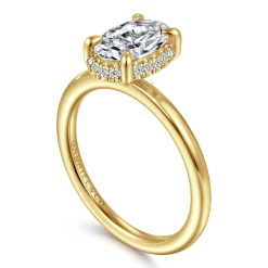 Online Gabriel & Co. Bonnie - 14K Yellow Gold Oval Hidden Halo Diamond Engagement Ring