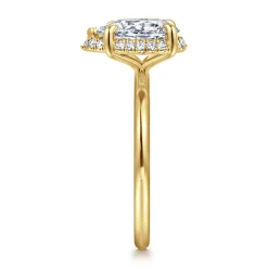 Gabriel & Co. Bonnie - 14K Yellow Gold Pear Shape Hidden Halo Diamond Engagement Ring