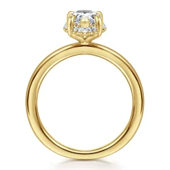 Gabriel & Co. Bonnie - 14K Yellow Gold Pear Shape Hidden Halo Diamond Engagement Ring