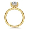 Sale Gabriel & Co. Bonnie - 14K Yellow Gold Princess Hidden Halo Diamond Engagement Ring