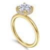 Outlet Gabriel & Co. Bonnie - 14K Yellow Gold Round Hidden Halo Diamond Engagement Ring