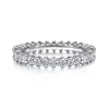 Gabriel & Co. Bordeaux - 14K White Gold Princess Cut Shared Prong Diamond Eternity Band - 1.47 ct