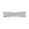 Online Gabriel & Co. Bordeaux - 14K White Gold Princess Cut Shared Prong Diamond Eternity Band - 5 ct