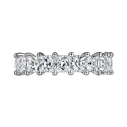 Online Gabriel & Co. Bordeaux - 14K White Gold Princess Cut Shared Prong Diamond Eternity Band - 5 ct