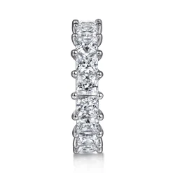 Online Gabriel & Co. Bordeaux - 14K White Gold Princess Cut Shared Prong Diamond Eternity Band - 5 ct