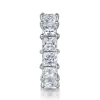 Online Gabriel & Co. Bordeaux - 14K White Gold Princess Cut Shared Prong Diamond Eternity Band - 7.5 ct