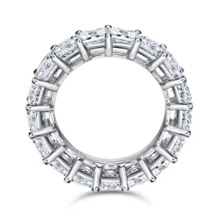 Clearance Gabriel & Co. Bordeaux - 14K White Gold Princess Cut Shared Prong Diamond Eternity Band - 8.35 ct
