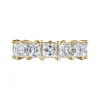 Discount Gabriel & Co. Bordeaux - 14K Yellow Gold Princess Cut Shared Prong Diamond Eternity Band - 7.5 ct
