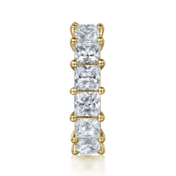 Discount Gabriel & Co. Bordeaux - 14K Yellow Gold Princess Cut Shared Prong Diamond Eternity Band - 7.5 ct