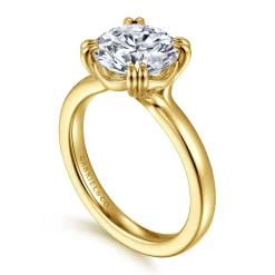 Hot Gabriel & Co. Brandi - 14K Yellow Gold Double Prong Round Diamond Engagement Ring