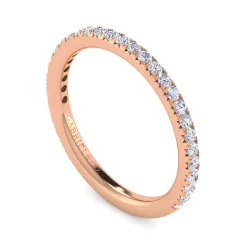 Discount Gabriel & Co. Brasilia - 14K Rose Gold Diamond Wedding Band - 0.35 ct