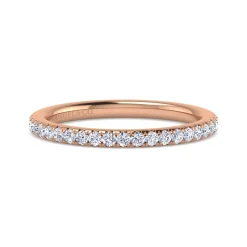 Discount Gabriel & Co. Brasilia - 14K Rose Gold Diamond Wedding Band - 0.35 ct