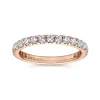 Gabriel & Co. Brasilia - 14K Rose Gold Micro Pave Diamond Eternity Band - 1 ct