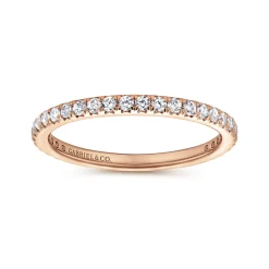 Hot Gabriel & Co. Brasilia - 14K Rose Gold Micro Pave Diamond Eternity Band - 0.5 ct