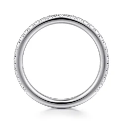 Gabriel & Co. Brasilia - 14K White Gold Diamond Wedding Band - 0.35 ct