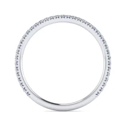 Sale Gabriel & Co. Brasilia - 14K White Gold Diamond Wedding Band - 0.2 ct