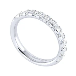 Discount Gabriel & Co. Brasilia - 14K White Gold Diamond Anniversary Band - 0.73 ct