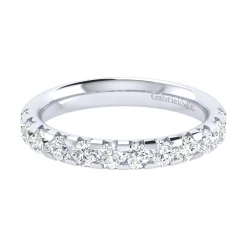 Discount Gabriel & Co. Brasilia - 14K White Gold Diamond Anniversary Band - 0.73 ct