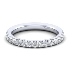 Clearance Gabriel & Co. Brasilia - 14K White Gold Diamond Wedding Band - 0.55 ct