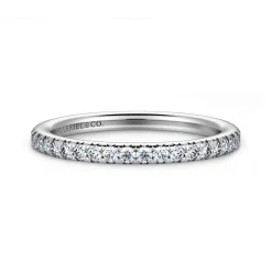 Discount Gabriel & Co. Brasilia - 14K White Gold Diamond Wedding Band - 0.25 ct