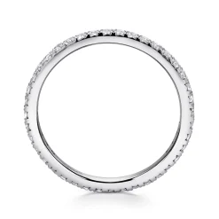 Clearance Gabriel & Co. Brasilia - 14K White Gold Micro Pave Diamond Eternity Band - 0.5 ct