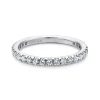 Clearance Gabriel & Co. Brasilia - 14K White Gold Micro Pave Diamond Eternity Band - 0.75 ct