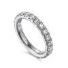Clearance Gabriel & Co. Brasilia - 14K White Gold Micro Pave Diamond Eternity Band - 1.5 ct