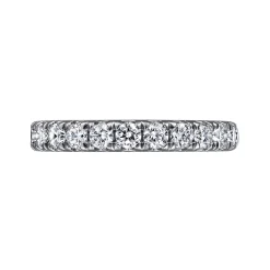 Clearance Gabriel & Co. Brasilia - 14K White Gold Micro Pave Diamond Eternity Band - 1.5 ct