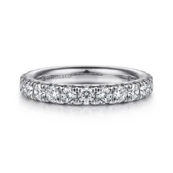 Clearance Gabriel & Co. Brasilia - 14K White Gold Micro Pave Diamond Eternity Band - 1.5 ct