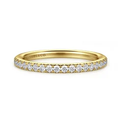 Sale Gabriel & Co. Brasilia - 14K Yellow Gold Diamond Anniversary Band - 0.25 ct