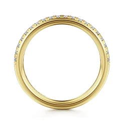 Sale Gabriel & Co. Brasilia - 14K Yellow Gold Diamond Anniversary Band - 0.25 ct
